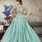 Rajwada Women Classy Sea Green Art Silk Stitched Lehenga Choli
