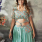 Rajwada Women Classy Sea Green Art Silk Stitched Lehenga Choli
