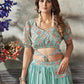 Rajwada Women Classy Sea Green Art Silk Stitched Lehenga Choli