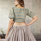 Rajwada Women Classy Grey Art Silk Stitched Lehenga Choli