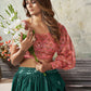 Rajwada Women Classy Dark Green Art Silk Stitched Lehenga Choli
