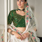 Rajwada Women White Semi Stitched Lehenga With  Unstitched Blouse