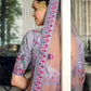Rajwada Women Lavender Semi Stitched Lehenga With  Unstitched Blouse