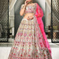Rajwada Women White Semi Stitched Lehenga With  Unstitched Blouse