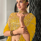 Rajwada Women Yellow Semi Stitched Lehenga With  Unstitched Blouse