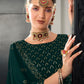 Rajwada Women Green Semi Stitched Lehenga With  Unstitched Blouse