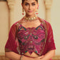 Rajwada Women Magenta Semi Stitched Lehenga With  Unstitched Blouse