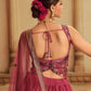 Rajwada Women Magenta Semi Stitched Lehenga With  Unstitched Blouse
