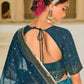 Rajwada Women Blue Semi Stitched Lehenga With  Unstitched Blouse