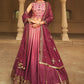 Rajwada Women Pink Semi Stitched Lehenga With  Unstitched Blouse