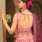 Rajwada Women Pink Semi Stitched Lehenga With  Unstitched Blouse