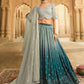 Rajwada Women Grey Semi Stitched Lehenga With  Unstitched Blouse