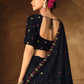 Rajwada Women Blue Semi Stitched Lehenga With  Unstitched Blouse