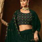 Rajwada Women Green Semi Stitched Lehenga With  Unstitched Blouse