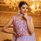 Rajwada Women Lavender Semi Stitched Lehenga With  Unstitched Blouse