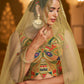 Rajwada Women Olive Semi Stitched Lehenga With  Unstitched Blouse