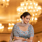 Rajwada Women Light Blue Semi Stitched Lehenga With  Unstitched Blouse