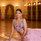 Rajwada Women Pink Semi Stitched Lehenga With  Unstitched Blouse