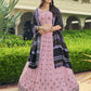 Rajwada Women Pink Semi Stitched Lehenga With  Unstitched Blouse