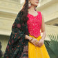 Rajwada Women Yellow Semi Stitched Lehenga With  Unstitched Blouse