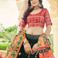 Rajwada Women Green Semi Stitched Lehenga With  Unstitched Blouse