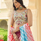 Rajwada Women Pink Semi Stitched Lehenga With  Unstitched Blouse