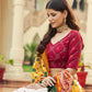 Rajwada Women White Semi Stitched Lehenga With  Unstitched Blouse