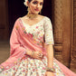 Rajwada Women Apricot Embroidered Festive Semi Stitched Lehenga With  Unstitched Blouse