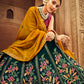 Rajwada Women Dark Green Embroidered Festive Semi Stitched Lehenga With  Unstitched Blouse