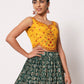Rajwada Women Elegant Green Art Silk Semi-Stitched Lehenga Choli