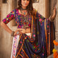 White Viscose Rayon Embroidered Semi Stitched Lehenga Choli
