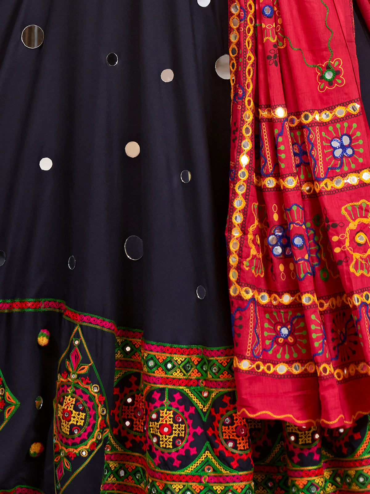 Blue Viscose Rayon Embroidered Semi Stitched Lehenga Choli