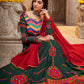 Green Viscose Rayon Embroidered Semi Stitched Lehenga Choli