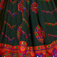 Green Viscose Rayon Embroidered Semi Stitched Lehenga Choli