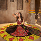 Black Viscose Rayon Embroidered Semi Stitched Lehenga Choli