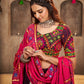 Purple Viscose Rayon Embroidered Semi Stitched Lehenga Choli