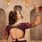 Purple Viscose Rayon Embroidered Semi Stitched Lehenga Choli