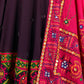 Purple Viscose Rayon Embroidered Semi Stitched Lehenga Choli