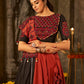 Maroon Cotton Embroidered Semi Stitched Lehenga Choli