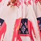 White And Pink Rayon Embroidered Semi Stitched Lehenga Choli