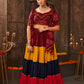 Multicolor Viscose Rayon Embroidered Semi Stitched Lehenga Choli