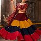 Multicolor Viscose Rayon Embroidered Semi Stitched Lehenga Choli