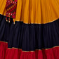 Multicolor Viscose Rayon Embroidered Semi Stitched Lehenga Choli