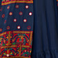 Blue Viscose Rayon Embroidered Semi Stitched Lehenga Choli