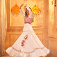 White Viscose Rayon Embroidered  Stitched Lehenga Choli
