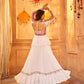 White Viscose Rayon Embroidered  Stitched Lehenga Choli