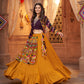 Mustard Viscose Rayon Embroidered  Stitched Lehenga Choli