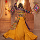 Mustard Viscose Rayon Embroidered  Stitched Lehenga Choli