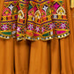 Mustard Viscose Rayon Embroidered  Stitched Lehenga Choli