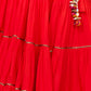 Red Viscose Rayon Embroidered  Stitched Lehenga Choli